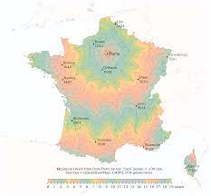 CAUE de l'Oise - CAUE 60 - La carte de la semaine Temps minimum de trajet  en voiture depuis Paris