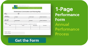 Simple 1 Page Performance Review Form