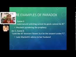 Paradox in Literature and Act 1 of Macbeth - YouTube via Relatably.com