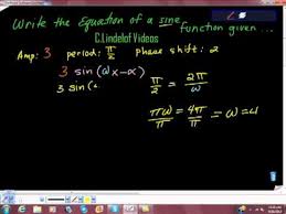 write the equation of a sine function