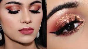 easy rose gold party makeup