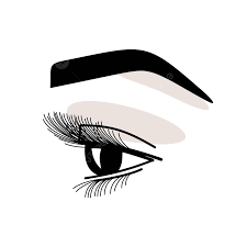 eyebrow with female face element vector