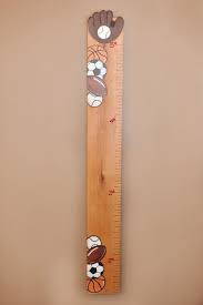 Personalized Sports Growth Chart On Natural Wood On Etsy
