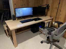 I am also looking at using a solid core door for my next desk. Made A New Computer Desk Diy