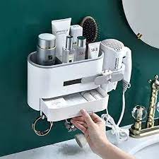 Wall Mounted Hair Dryer Holder Rack