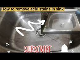 acid stains from stainless steel sink