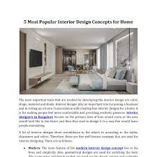 5 most por interior design concepts