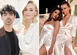 And we must say, sophie looks straight out of a dream in stunning white lace outfit. Joe Jonas And Sophie Turner Walk Down The Aisle In Their First Wedding Photo Priyanka Chopra Sizzles In All White During Pre Wedding Dinner Bollywood News Bollywood Hungama