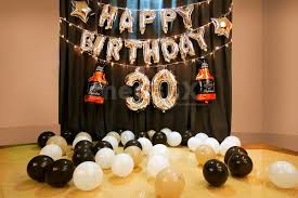 silver themed birthday decorations with