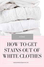 removing stains from white clothes