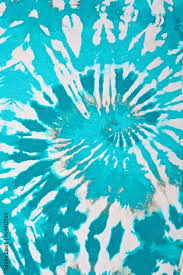 Turquoise Blue And White Tie Dye Fabric