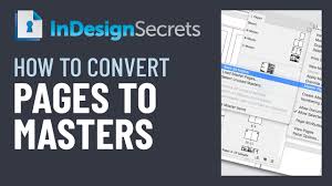 convert doent pages to master pages