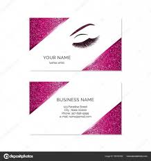 makeup artist business card vector