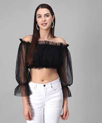 Pointelle rib crop henley · bp. Buy Funday Fashion Women S Off Shoulder Crop Top At Amazon In