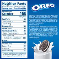 the nutritional value of oreo cookies