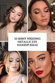 wedding metallic eye makeup ideas