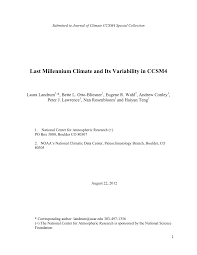Cp heating and air contact information. Pdf Last Millennium Climate And Its Variability In Ccsm4