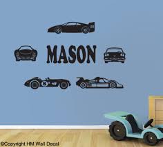 Personalised Name Cars Removable Wall