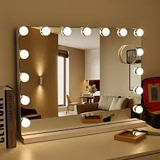white dripex hollywood vanity mirror