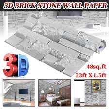 0 45x10m 3d Brick Stone Contact Paper