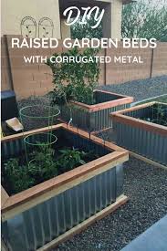 diy raised garden beds with corrugated