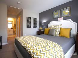 yellow gray bedroom