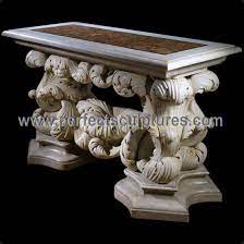 Stone Marble Table For Antique Garden