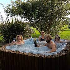 New Floodlit Hot Tub For Guests To