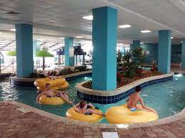 indoor lazy river pool hot tub area