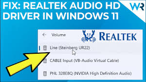 how to fix realtek hd audio driver