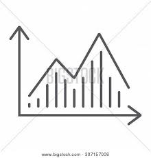 Stock Chart Thin Line Vector Photo Free Trial Bigstock