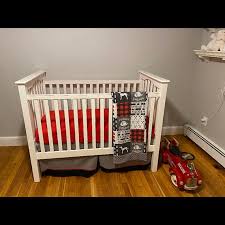 firefighter crib bedding boy baby