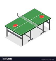 table tennis game isometric view