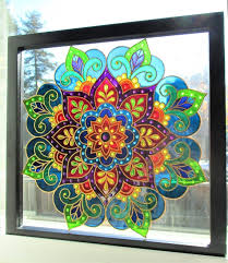 Mandala Art Glass Painting Bohemian