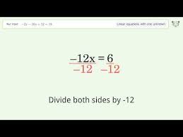 2x 10x 12 18 Solve Linear Equation