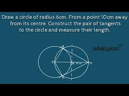 Draw A Circle Of Radius 6cm From A
