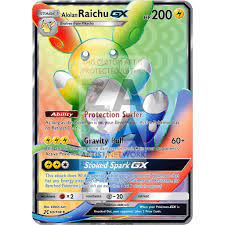 Every single order is sent out with rigid protection, such as hard plastic top loaders or cardboard spines, and is packed with extreme care in a bubble mailer or a. Alolan Raichu Gx Rainbow Rare Custom Pokemon Card Zabatv