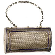 a german silver makeup pouch late 19th