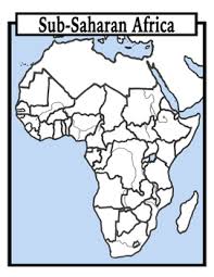Blank Geography Sub Saharan Africa Maps Students Color