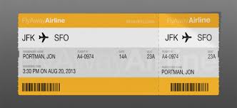 Free Airline Ticket Template Airline Tickets Template Design Vector