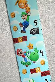 Custom Growth Chart Canvas Mario And Luigi By
