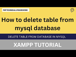delete table from mysql database