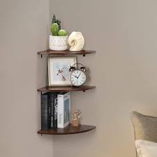Brown Wall Mounted Wood Shelves