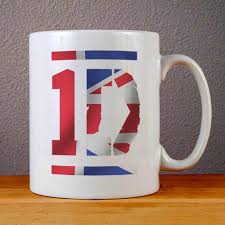 Red) decal laptop tablet skateboard car windows sticker brand: One Direction 1d Logo On Uk Flag Ceramic Coffee Mugs Giftmug