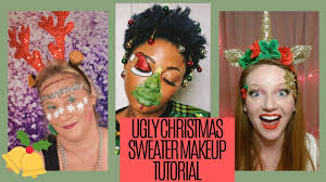 ugly christmas sweater makeup collab
