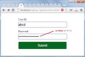 sql injection tutorial w3resource