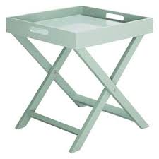 Oken Sage Green Folding Side Table H44