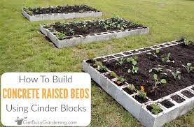 Raised Garden Bed Using Concrete Blocks