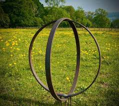 Large Rustic Metal Garden Ring Hoop