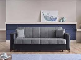 Sofia Gray 3 Seat Sleeper Sofa By Bellona